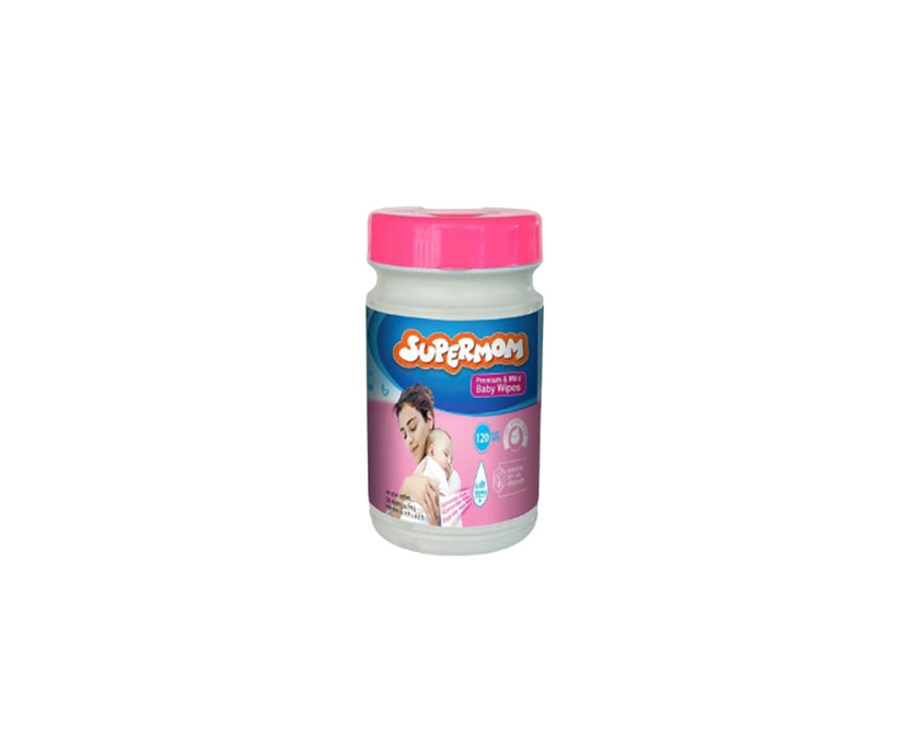 Supermom Baby wipes (wet tissue) 120Pcs Canister