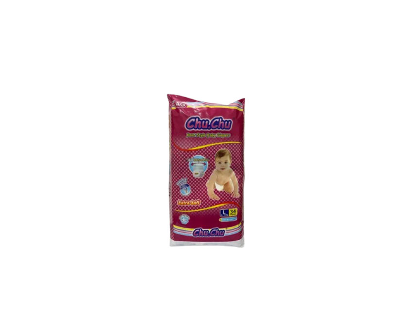 L Size 34Pcs Chu chu Pant style Diaper 